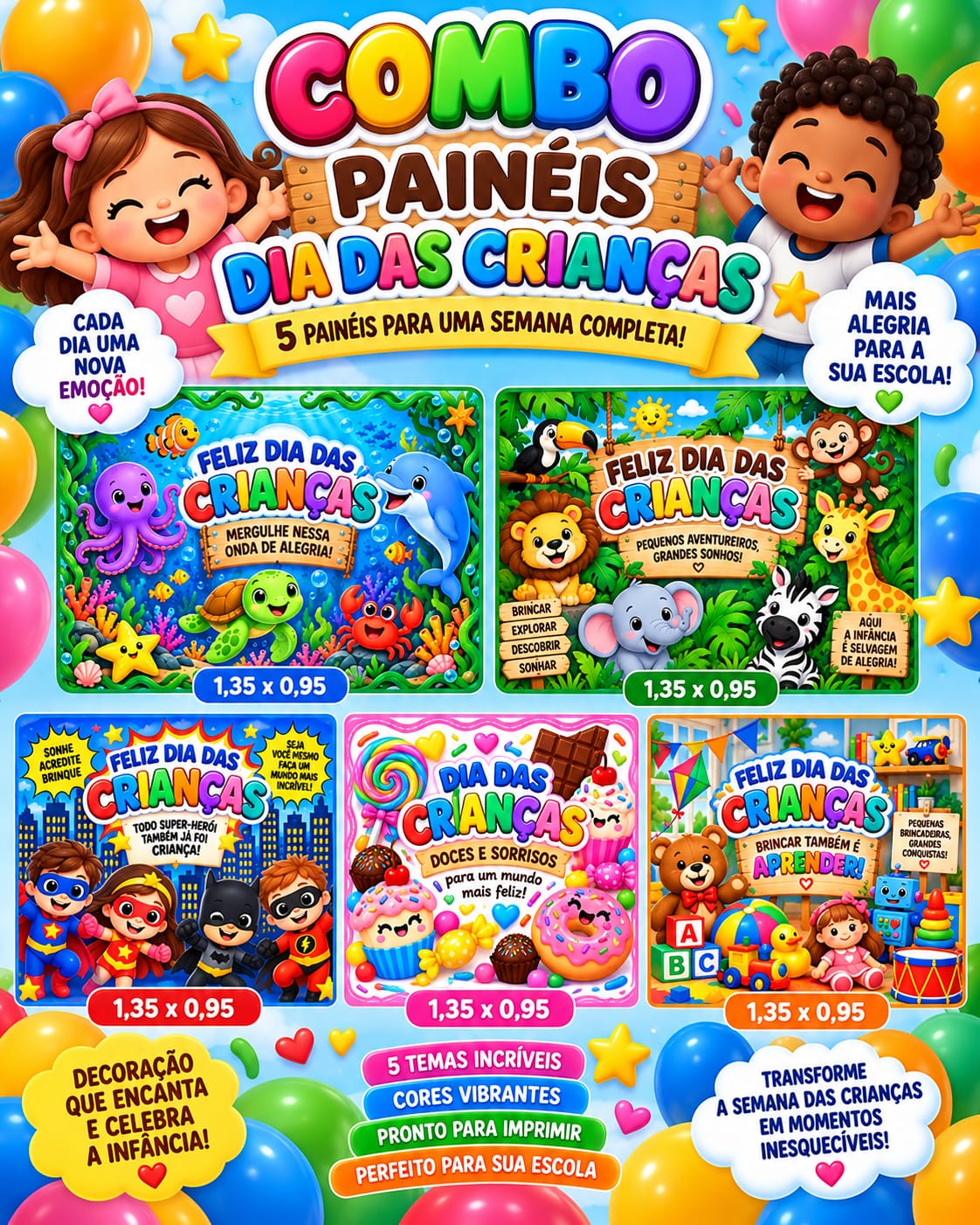 COMBO DE PAINÉIS DIA DAS CRIANÇAS