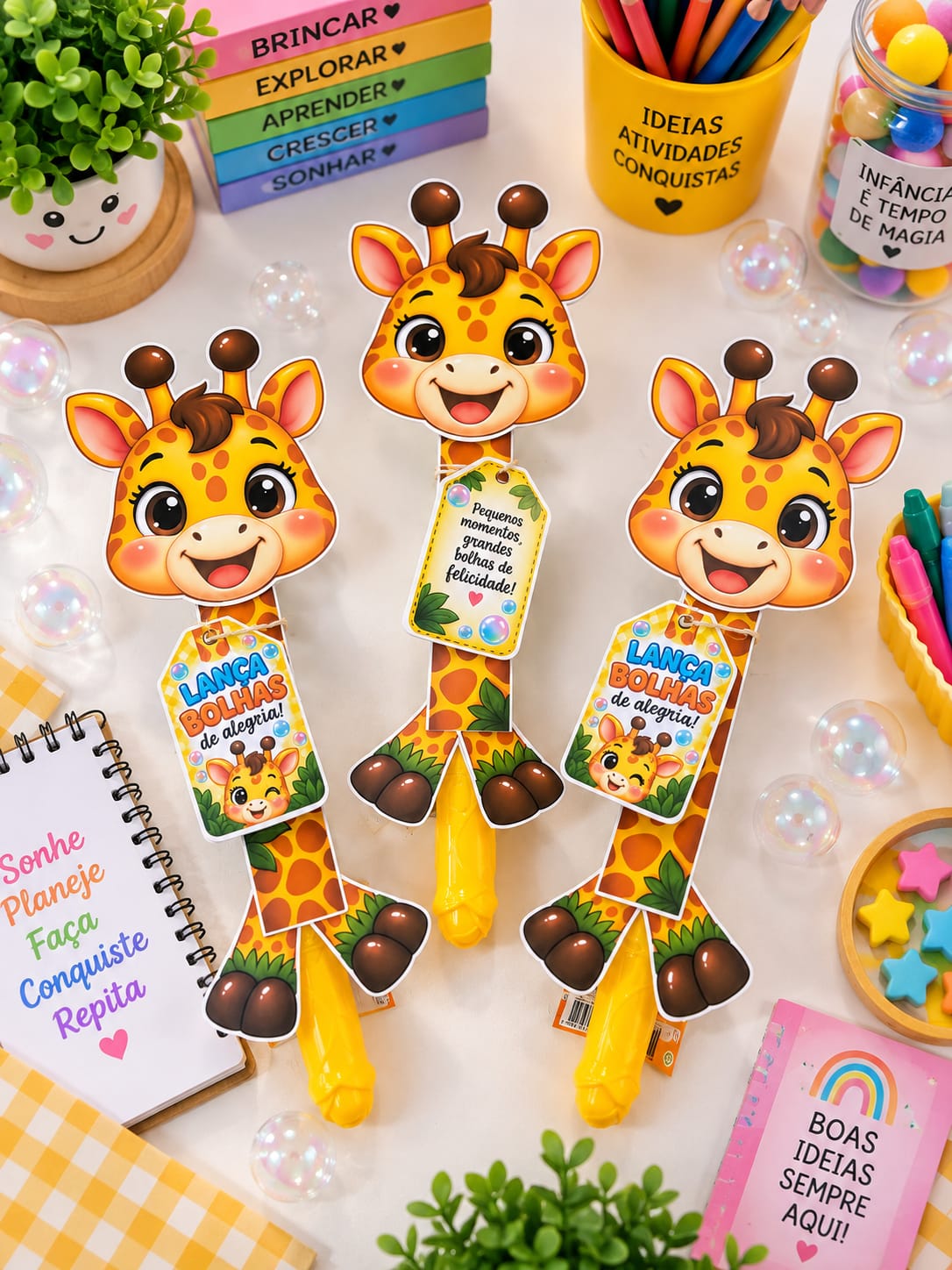 LANÇA-BOLHAS GIRAFINHA | DIA DAS CRIANÇAS 🎈💛